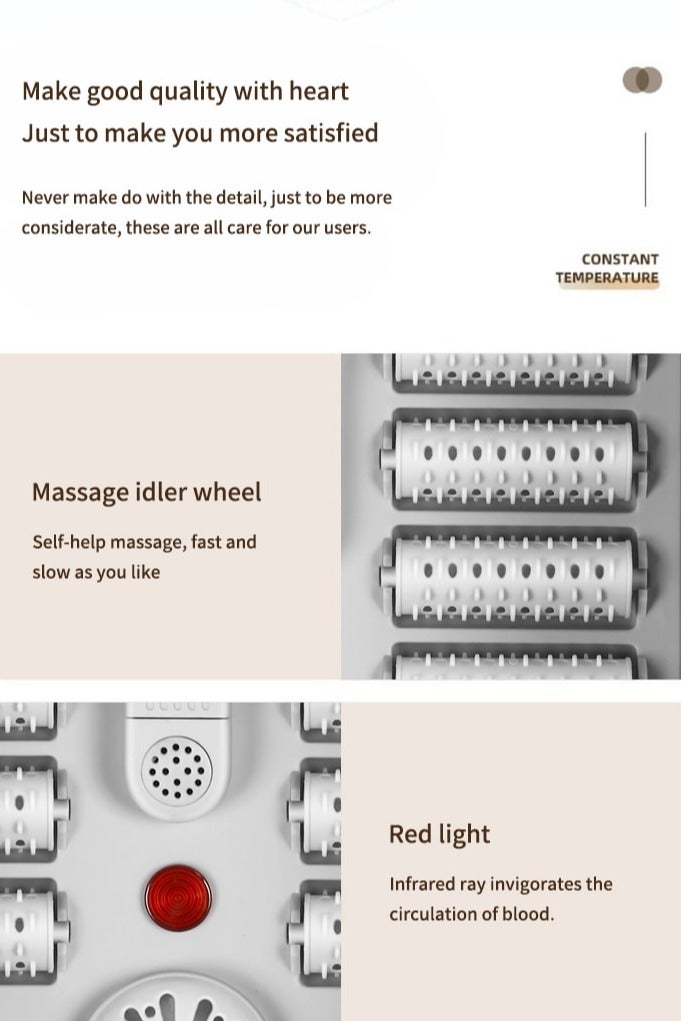 أديلي حمام قدم سبا ومساج ارجل - مدلك متعدد الوظائف مع تدفئة بالأشعة تحت الحمراء وعلاج بالفقاعات للتنظيف العميق والاسترخاء - Image 4